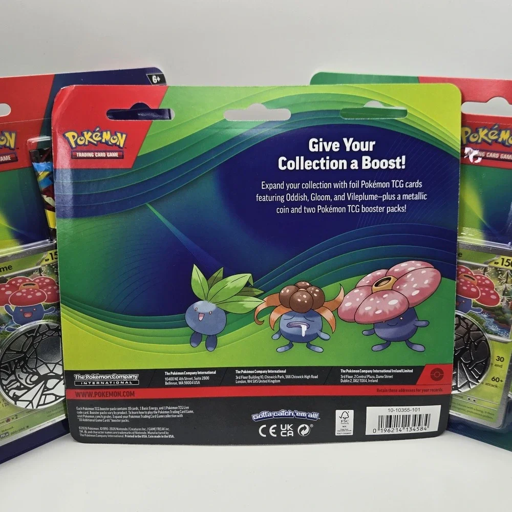 Pokemon TCG Oddish Gloom Vileplume 2-Pack Blister (Lot Of 3) Sealed